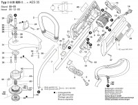 Bosch 0 600 826 042 AES 35 Electric Brushcutter 230 V / GB Spare Parts AES35